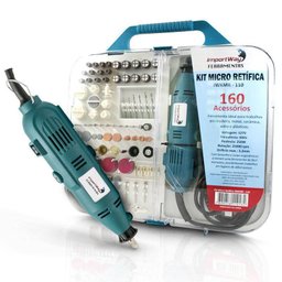 Kit Micro Retífica com Chicote Multiuso 110V 250W 160 Peças 25000 Rpm Importway IWKMR-110 - 1