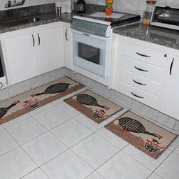 Jogo 3 Tapetes Sisal Look de Cozinha Angola - Rayza - 2