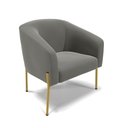 Ver imagem 5 de Cadeira Sala de Jantar Pé de Ferro Dourado Kit 2 Stella Suede D03 - D'Rossi