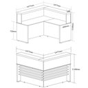 Ver imagem 5 de Balcão Para Recepção Escritório Office Atria Executiva 147x147cm A02 Carvalho Branco - Lyam Decor