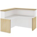 Ver imagem 3 de Balcão Para Recepção Escritório Office Atria Executiva 147x147cm A02 Carvalho Branco - Lyam Decor