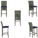 Ver imagem 5 de Mesa Bistrô e 2 Banquetas Roma Marrom Corda Náutica Estofado 10 Trama Original
