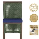 Ver imagem 3 de Mesa Bistrô e 2 Banquetas Roma Marrom Corda Náutica Estofado 10 Trama Original