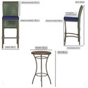 Ver imagem 2 de Mesa Bistrô e 2 Banquetas Roma Marrom Corda Náutica Estofado 10 Trama Original