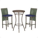 Ver imagem 1 de Mesa Bistrô e 2 Banquetas Roma Marrom Corda Náutica Estofado 10 Trama Original
