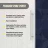 Puxador para Porta Aço Inox 304 Prata Pivotante 60cm Redondo Vidro e Madeira - Brinovar - 7