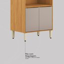 Ver imagem 5 de Paneleiro Plena Duplo Forno 4 Portas com Vidro Reflecta Cinamon/nude - Demóbile