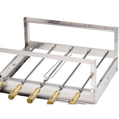 Kit Rotativo Inox Churrasqueira Gira Bem 5 Espetos - Arke Gbi 05