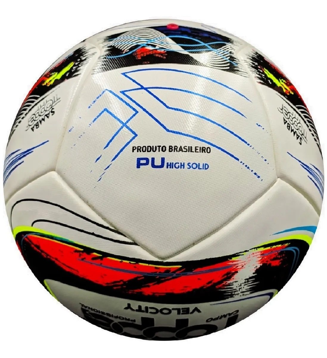 Bola Futebol de Campo Topper Samba Velocity Pro Fed. Rs:branco/amarelo - 5