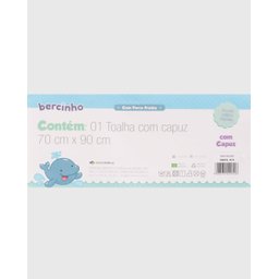Toalha de Banho Bebe C/forro Bercinho: Urso Balões Azul - 4