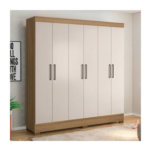 Guarda Roupa Casal 6p Pratico Amendola / Off