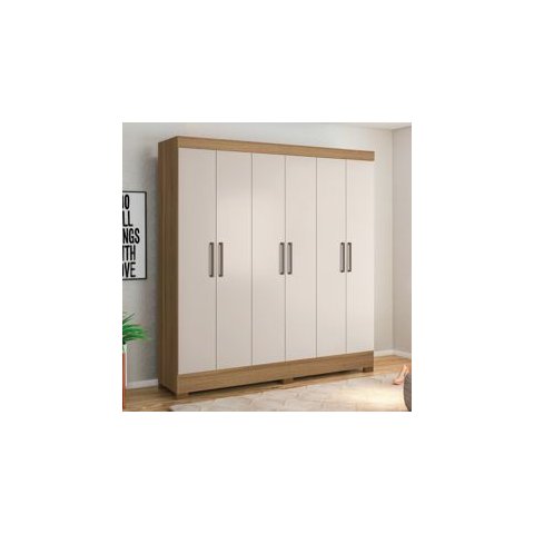 Guarda Roupa Casal 6p Pratico Amendola / Off