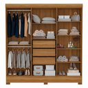Ver imagem 2 de Guarda Roupa Casal 6p Pratico Amendola / Off