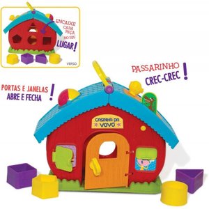Brinquedo Educativo Casinha Da Vovo Encaixe Formas Elka