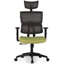 Ver imagem 3 de Cadeira Escritório Nr-17 Presidente Anm701 Anima Genebra Encosto Preto Assento Verde Base Rodízio