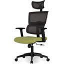 Ver imagem 1 de Cadeira Escritório Nr-17 Presidente Anm701 Anima Genebra Encosto Preto Assento Verde Base Rodízio