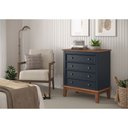 Ver imagem 2 de Cômoda 4 Gavetas - Azul Petróleo