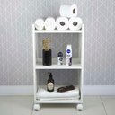 Ver imagem 1 de Estante Multiuso Armário Móvel para Banheiro com Rodinhas 40cm