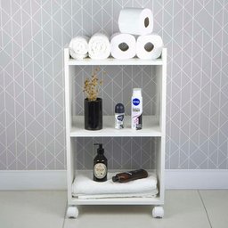 Estante Multiuso Armário Móvel para Banheiro com Rodinhas 40cm - 1