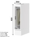 Ver imagem 3 de Balcão Porta Toalha 200mm Americana Branco Hp - Henn