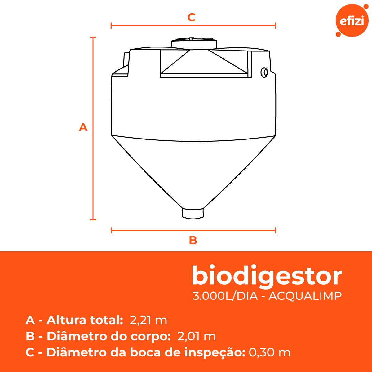 Biodigestor 3000l Acqualimp - 3