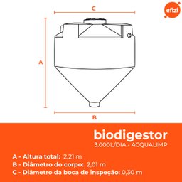 Biodigestor 3000l Acqualimp - 3