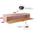 Ver imagem 6 de Rack Suspenso Home Classic New Pequeno Sala Estar Quarto Tv 32 Polegadas 1 Porta Puxador Concha - Lo