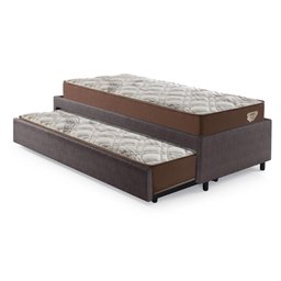 Bicama Box Viúva 126x208 Courino Linho Marrom com 2 Colchões Relax Adorabile Molas Ensacadas - 9