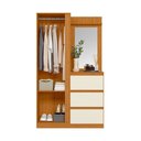 Ver imagem 2 de Guarda Roupa Átila Cômoda 1 Porta 3 Gavetas com Espelho Móveis Albatroz