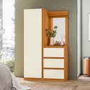 Ver imagem 1 de Guarda Roupa Átila Cômoda 1 Porta 3 Gavetas com Espelho Móveis Albatroz