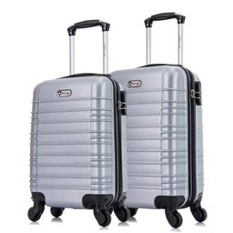 Kit 2 malas de viagem de bordo PP e P Detroit Swiss Move Prata - 1