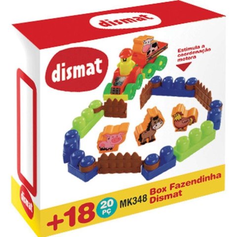 Brinquedo Educativo Box Fazendinha 20Pecas Dismat