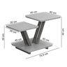 Mesa Lateral de Centro e Apoio Sala e Quarto Moderna - 3