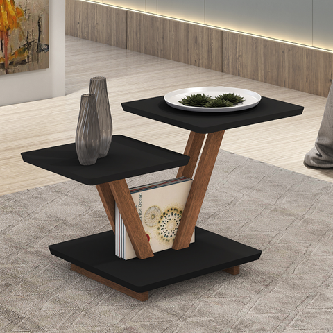 Mesa Lateral de Centro e Apoio Sala e Quarto Moderna