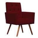 Ver imagem 3 de Kit 2 Poltronas Decorativa Nina Capitonê Suede Vinho - Dominic Decor