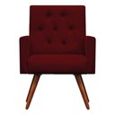 Ver imagem 4 de Kit 2 Poltronas Decorativa Nina Capitonê Suede Vinho - Dominic Decor