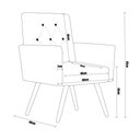 Ver imagem 2 de Kit 2 Poltronas Decorativa Nina Capitonê Suede Vinho - Dominic Decor