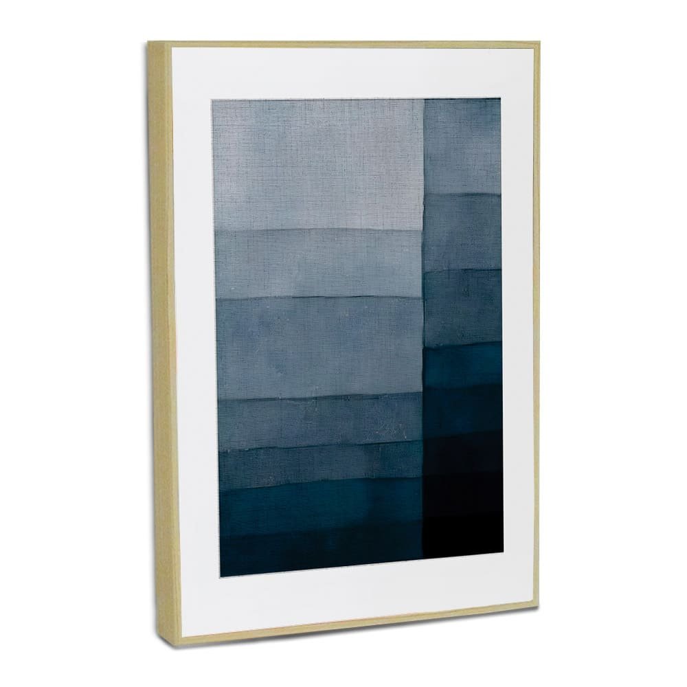 Quadro Decorativo Carimb Degradê Blue com Moldura Filete | MadeiraMadeira