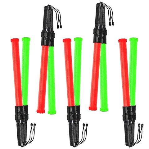 Bastao Sinalizador Led 2 Cores Kit 5 Unidades Fluorescente Segurança Emergencia Lanterna Sinalizaçao