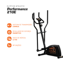 Ver imagem 4 de Elíptico Athletic Performance 210e 150kg 8 Níveis de Esforço com Monitor Uso Residencial