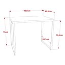 Ver imagem 3 de Mesa De Escritório Office 90cm Industrial Prisma C08 Snow