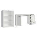 Ver imagem 5 de Escrivaninha Madesa Alaska + Estante Livreiro 6907 Branco Cor:Branco