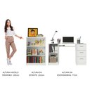 Ver mais imagens de Escrivaninha Madesa Alaska + Estante Livreiro 6907 Branco Cor:Branco