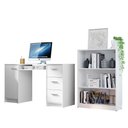 Ver imagem 2 de Escrivaninha Madesa Alaska + Estante Livreiro 6907 Branco Cor:Branco