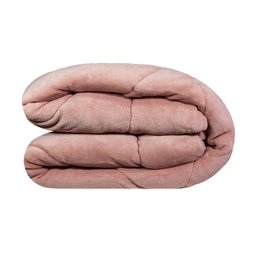 Edredom Plush Inove Flanel Touch Liso Casal - Cor Rosa Argila - 3