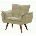 Ver imagem 1 de Poltrona Sala Recepção Escritório Opala Suede Bege 1 Lugar Montanaris Decor