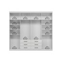 Ver imagem 6 de Quarto Completo Casal Guarda Roupa 8PT Master 8.6 + Cômoda Marabá Branco S. Andirá