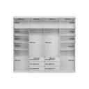 Ver imagem 3 de Quarto Completo Casal Guarda Roupa 8PT Master 8.6 + Cômoda Marabá Branco S. Andirá
