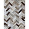 Tapete de Couro Roya-Chevron - Bege/Champanhe - 050 x 100 - 3