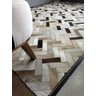 Tapete de Couro Roya-Chevron - Bege/Champanhe - 050 x 100 - 2